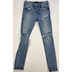 Purple Brand Men's Jeans P001 LIVF 622 Mid Indigo Distressed